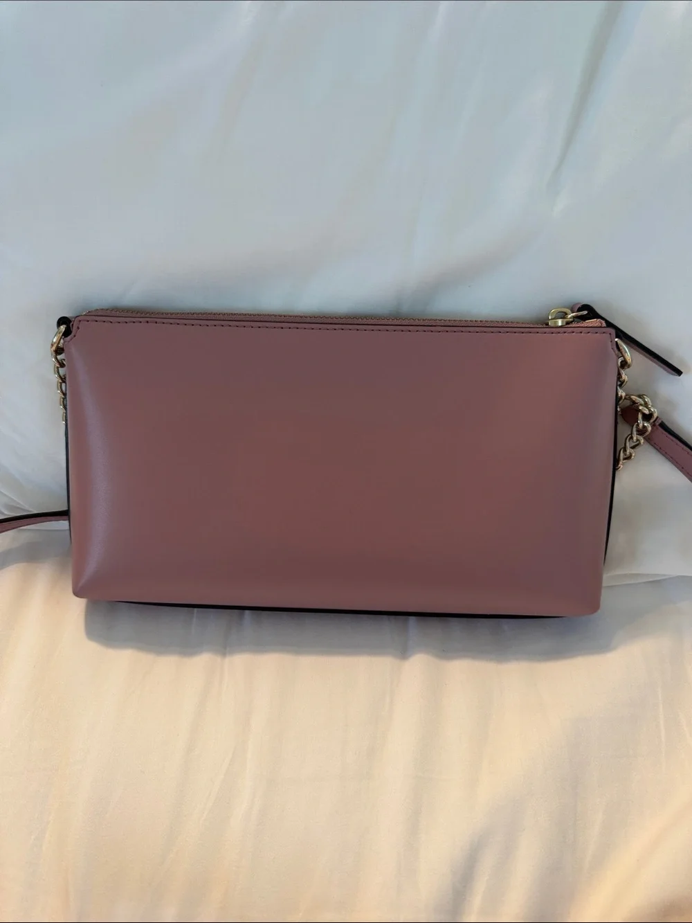 kate spade mauve pink bow chain crossbody bag purse